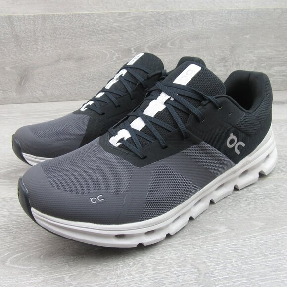 ON Cloudrunner Athletic Running Shoes Mens Size 12.5 Black White NEW #46.99017 - Picture 4 of 16